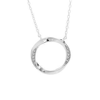 Stříbrný náhrdelník Kroužek Swarovski crystal