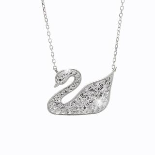 Stříbrný náhrdelník Labuť Swarovski crystal
