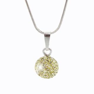 Stříbrný náhrdelník Lentilka Swarovski crystal jonquil