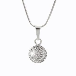 Stříbrný náhrdelník Lentilka Swarovski crystal