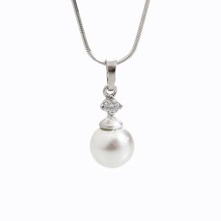 Stříbrný náhrdelník Perla Swarovski