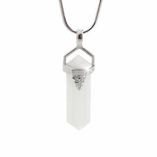 Stříbrný náhrdelník Přírodní kámen Kříšťál Swarovski