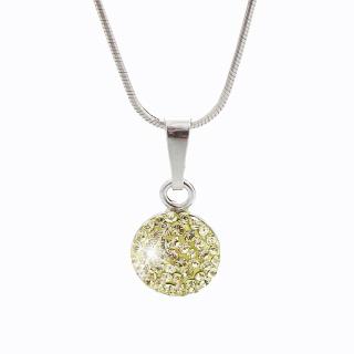 Stříbrný náhrdelník Půlkulička Swarovski crystal jonquil