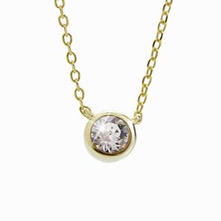 Stříbrný náhrdelník Šatonek Swarovski crystal gold