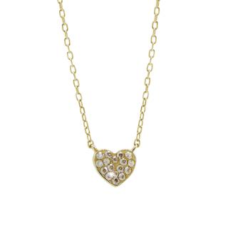 Stříbrný náhrdelník Srdíčko swarovski gold