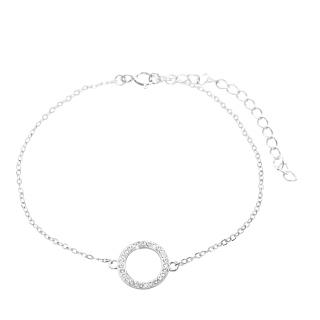 Stříbrný náramek Kolečko swarovski crystal