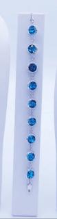 Stříbrný náramek s kameny Swarovski Šaton blue