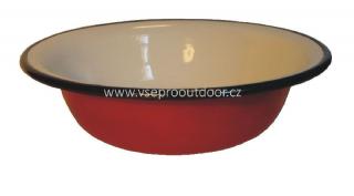 červený smaltovaný talíř hluboký 20 cm  (červený smaltovaný talíř hluboký 20 cm )