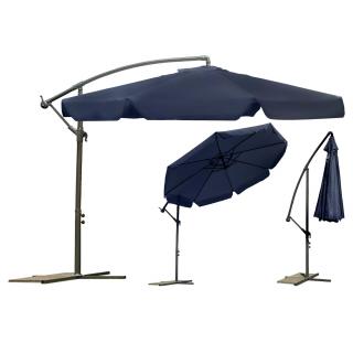 Skladací záhradný dáždnik 8 segmentov navy blue Ø 350cm