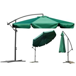 Skladací záhradný dáždnik 8 segmentov zelená Ø 350cm