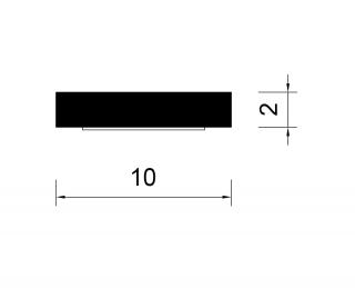 Samolepící těsnění CE 10x2 mm černá 200m (CE 10 x 2 mm 200m černá)