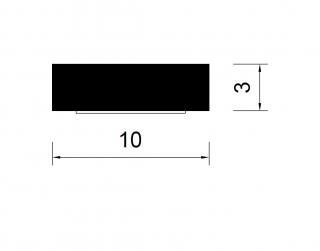 Samolepící těsnění CE 10x3 mm černá 150m (CE 10 x 3 mm 150m černá)