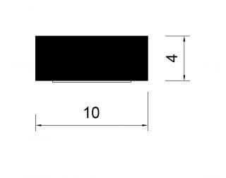 Samolepící těsnění CE 10x4 mm černá 100m (CE 10 x 4 mm 100m černá)