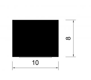 Samolepící těsnění CE 10x8 mm černá 50m (CE 10 x 8 mm 50m černá)