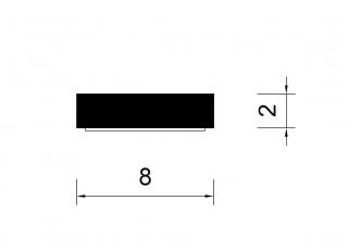 Samolepící těsnění CE 8x2 mm černá 225m (CE 8 x 2 mm 225m černá)