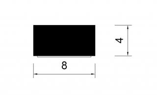 Samolepící těsnění CE 8x4 mm černá 125m (CE 8 x 4 mm 125m černá)