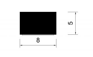 Samolepící těsnění CE 8x5 mm černá 100m (CE 8 x 5 mm 100m černá)