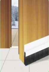 Samolepící těsnící lišta dveří s kartáčem BÍLÁ 1m (TEXIM staff těsnící lišta na dveře bílá 1 metr)