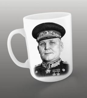 Hrnek Ivan Stěpanovič Koněv (černobílý)