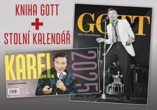 Kniha GOTT + stolní kalendář KAREL 2025 (Miloš Schmiedberger)