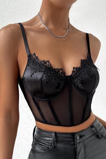 Černý korzetový top Chiara Black