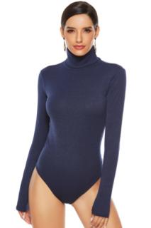 Dámske body s rolákom LaRae Dark Blue