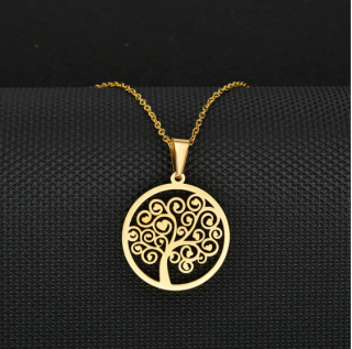 Ocelový řetízek Tree of Life SimplyGold