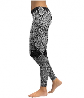 Sportovní legíny Mandala Black