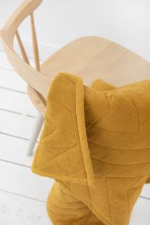 Přikrývka 100 % organická bavlna Trixie - Bliss Mustard 75 x 100 cm