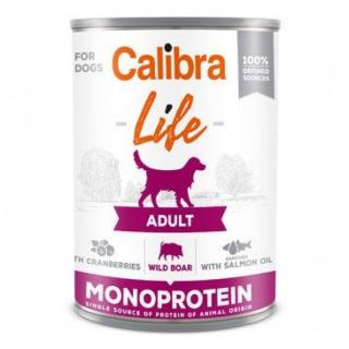 Calibra Dog Life  konz.Adult Wild boar with cran. 400g (Calibra Dog Life Adult Wild Boar with Cranberries je kompletní vlhké krmivo s kančím a brusinkami, které je určené pro dospělé psy. Monoproteinová receptura je bez obilovin, bez lepku a je sestavena 
