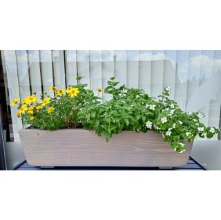 Květináče Frank | Lusk Lsk60905 | Dřevěný truhlík 65 x 20,5 x v.15,5 cm, šedý