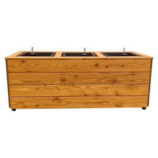 Květináče Frank | Zahrádka Plus 3 | Venkovní dřevěný květináč 112 x 41 x 43 cm, světlý dub