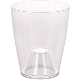 Obal Ornella na orchideje 11 cm, čirá (Transparentní dekorativní obal pro orchideje přizpůsobený pro vložení rostliny pěstované v kontejneru. Obal Ornella disponuje zvýšeným dnem pro optimální provzdušnění kořenového systému rostliny podporující její zdra