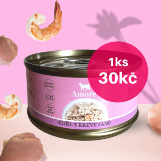 Amore cat kuře s krevetami 24x70g výhodné balení