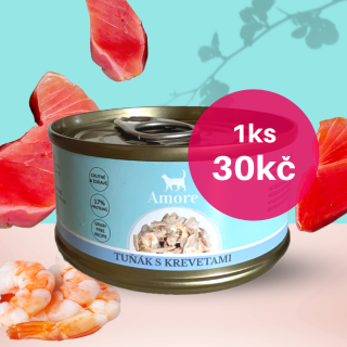 Amore cat tuňák s krevetami 24x70g výhodné balení