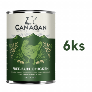 Canagan kuřecí 6 x 400g (66% čerstvé kuře,bez obilovin)