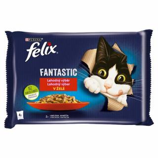 FELIX Fantastic s králíkem a jehněčím v želé 4 x 85g