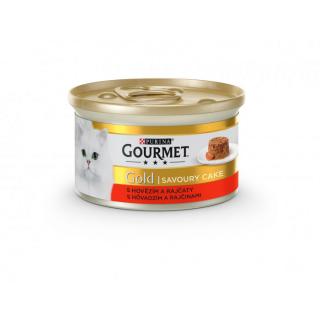 Gourmet Gold s hovězím a rajčaty 85g