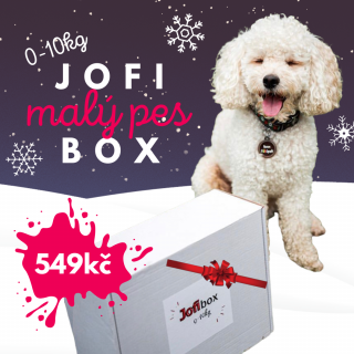 Jofi Box pro malé psy: 0-10kg, VÁNOČNÍ EDICE (Jofi Box - krabička plná psího štestí a překvapení)