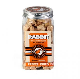 KIWI WALKER Freeze Dried Rabbit 40g (Pamlsky Kiwi Walker Snack mrazem sušený králík 80g)