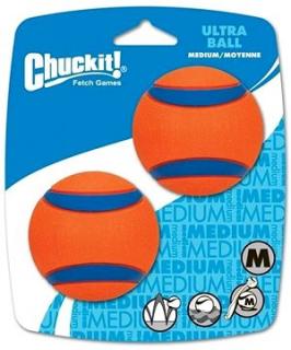 Míčky Ultra Ball gumové CHUCKIT! 2 ks - MEDIUM (6,5 cm)