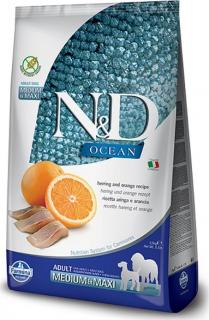 N&amp;D OCEAN DOG Adult M/L Herring &amp; Orange 12kg