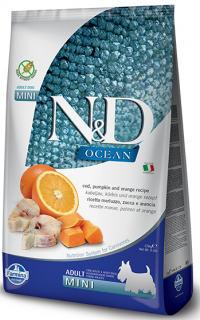 N&amp;D OCEAN DOG Adult Mini Codfish&amp;Pumpkin&amp;Orange 7kg