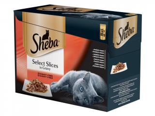 SHEBA kapsička SELECT SLICES in Gravy Šťavnatý výběr 12pack 1020g