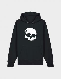 Mikina Hoodie Big White Skull XL