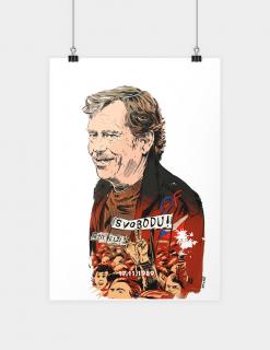 Plakát Václav Havel od Myokard Bílá Verze
