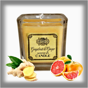 AW Bamboo &quot;SOYA&quot; Aroma Svíčka ve skle 200g Grapefruit &amp; Zázvor