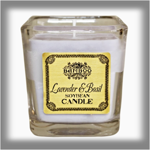 AW Bamboo &quot;SOYA&quot; Aroma Svíčka ve skle 200g Lavender &amp; Basil