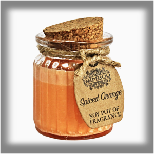 AW Bamboo &quot;SOYA&quot; Aroma Svíčka ve skle 60g Kořeněný pomeranč