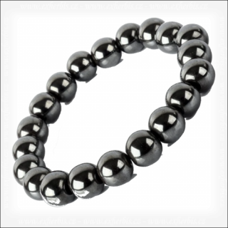 EX Herbis AHDL Náramek Hematit kuličky 10mm VNK 18